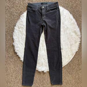 J Brand Corduroy Pants Skinny Leg Coal Gray Cords Womens Size 27